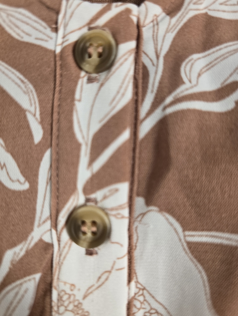 POLAGRAM Brown White Floral S Sleeve Cottage Polyester Maxi Dress. Ladies Small - Picture 4 of 10